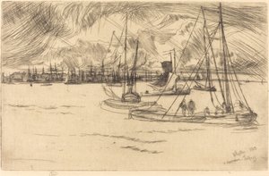 Amsterdam from the Tolhuis by James Abbott McNeill Whistler