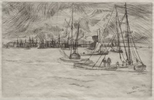 Amsterdam from the Tolhuis by James McNeill Whistler