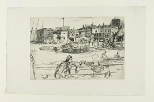 Black Lion Wharf, from A Series of Sixteen Etchings of Scenes on the Thames