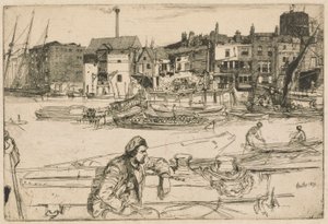 Black Lion Wharf, from the Thames Set by James Abbott McNeill Whistler