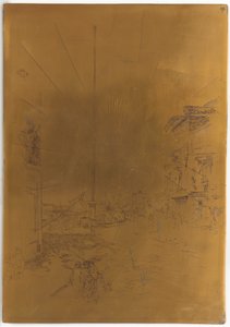 Cancelled Printing Plate for The Little Mast by James Abbott McNeill Whistler