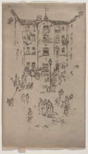 Courtyard, Brussels by James McNeill Whistler