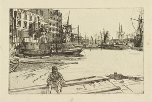 Eagle Wharf by James Abbott McNeill Whistler