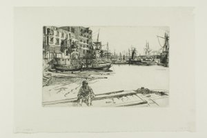 Eagle Wharf by James Abbott McNeill Whistler