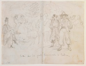 Entrance on the Grand Promenade at Baden by James Abbott McNeill Whistler