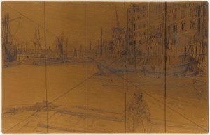 Etching Plate: Eagle Wharf (Tyzac Whiteley and Co.)