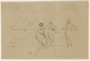 Figures by a Railing by James McNeill Whistler