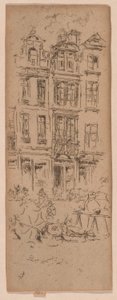 Flower Market, Brussels by James Abbott McNeill Whistler