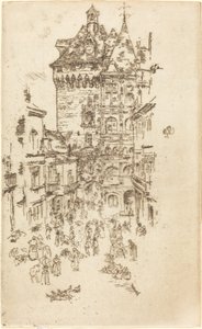Hotel de Ville, Loches by James Abbott McNeill Whistler