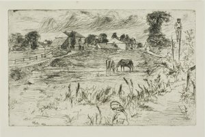 Landscape with Horses by James Abbott McNeill Whistler