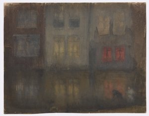 Nocturne: Black and Red–Back Canal, Holland by James Abbott McNeill Whistler