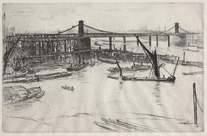 Old Hungerford Bridge by James McNeill Whistler