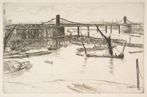 Old Hungerford Bridge by James McNeill Whistler