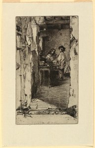 Rag Pickers, Quartier Mouffetard, Paris by James Abbott McNeill Whistler