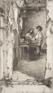 Rag Pickers, Quartier Mouffetard, Paris by James McNeill Whistler
