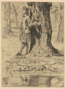 Seymour Standing Under a Tree by James Abbott McNeill Whistler