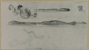 Sketches on the Coast Survey Plate by James Abbott McNeill Whistler
