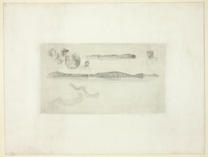 Sketches on the Coast Survey Plate by James Abbott McNeill Whistler
