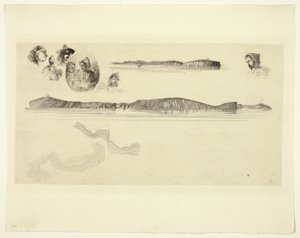 Sketches on the Coast Survey Plate by James Abbott McNeill Whistler