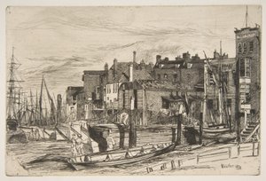 Thames Police (Wapping Wharf) by James McNeill Whistler