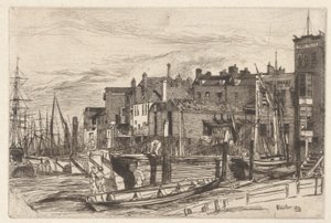Thames Police, from the Thames Set (A Series of Sixteen Etchings of Scenes on the Thames and Other Subjects) by James Abbott McNeill Whistler