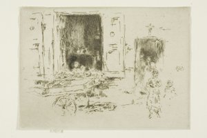 The Barrow - Quartier des Marolles, Brussels by James Abbott McNeill Whistler