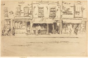 The Fish Shop, Busy Chelsea by James Abbott McNeill Whistler