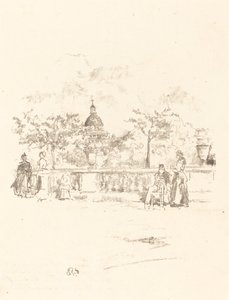 The Pantheon, from the Terrace of the Luxembourg Gardens by James Abbott McNeill Whistler