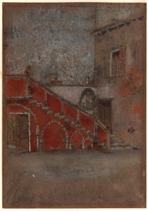 The Staircase: Note in Red by James Abbott McNeill Whistler