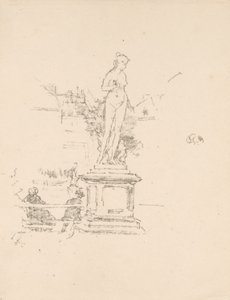 The Statue, Luxembourg Gardens by James McNeill Whistler