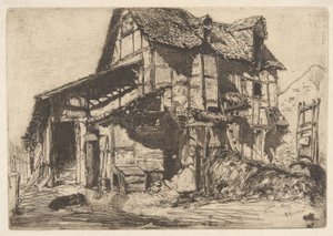The Unsafe Tenement, from the French Set (Twelve Etchings from Nature) by James McNeill Whistler
