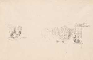 Two Trial Sketches: A. Grand Rue, Dieppe; B. An Interior by James Abbott McNeill Whistler