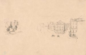 Two Trial Sketches: A. Grande Rue, Dieppe; B. An Interior by James McNeill Whistler
