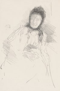 Unfinished Sketch of Lady Haden by James Abbott McNeill Whistler