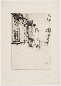 Wych Street, London by James Abbott McNeill Whistler