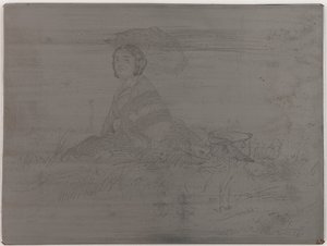 In Full Sun. Uncancelled plate from Twelve Etchings from Nature (The French Set) by James Abbott McNeill Whistler