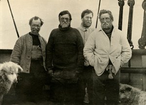 The Southern Party on board the Nimrod, 1909 by James Murray