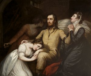 Lafayette in the Dungeon at Olmütz with his wife and daughters