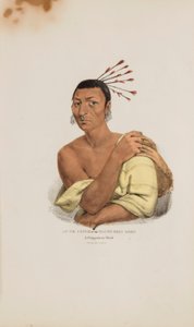 AT-TE-CONSE or the Young Rein Deer; A Chippeway Chief, from The Aboriginal Portfolio by James Otto Lewis