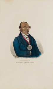 RICHARDVILLE; The Head Chief of the Miami Tribe of the Indians, from The Aboriginal Portfolio by James Otto Lewis