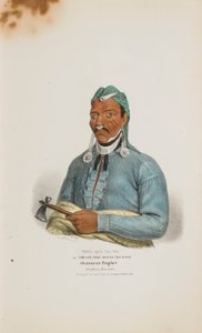 TENS-QUA-TA-WA or The One Who Opens the Door; Shawnese Prophet (Brother of Tecumthe), from The Aboriginal Portfolio by James Otto Lewis