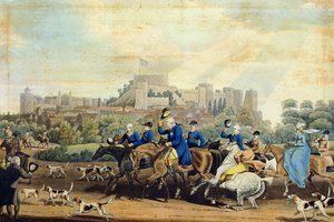 George III Returning from Hunting, engraved by M. Dubourg