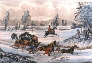The Mail Coach in a Drift of Snow, engraved by G. Reeves, pub. by J. Watson 21/9/1825