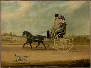 Tom Thumb with Peter Brown and His Wife in a Gig by James Pollard