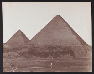 Egypt. Giza. Pyramids of Cheops and Chephren by James Robertson