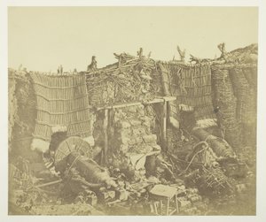 Interior of the (Russian) Barrack Battery, Showing Mantelets