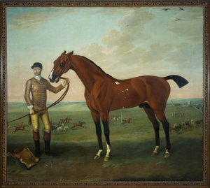 Flying Childers with a Groom on Newmarket Heath by James Seymour