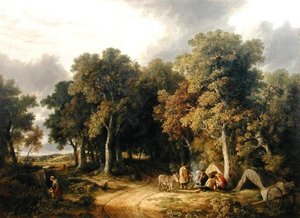Encampment in a Wooded Landscape