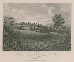 Kentish Town and Highgate, Middlesex, from the south by James Storer