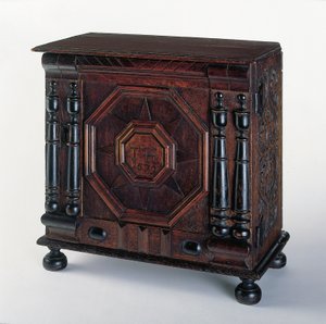 The Joseph and Bathsheba Pope Carved and Applied Valuables Cabinet, Salem, Massachusetts by James Symonds